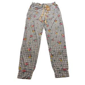 Stripe & Stare Lightweight Jogger, size S, floral, checkered, 2 pockets, NWT $90